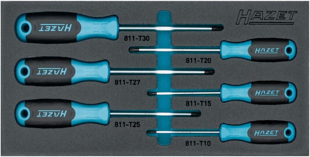 Produktbild Hazet Schraubendreher Satz TORX® 163-266/6N Innen TORX® Profil T10 T15 T20 T25 T27 T30