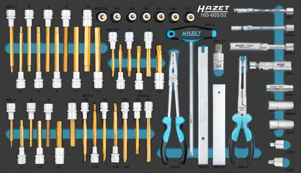 Hazet Schraubendreher Steckschlüsseleinsatz Satz 163-603/52 M6-M16 Produktbild Hazet Schraubendreher Steckschlüsseleinsatz Satz 163-603/52 M6-M16