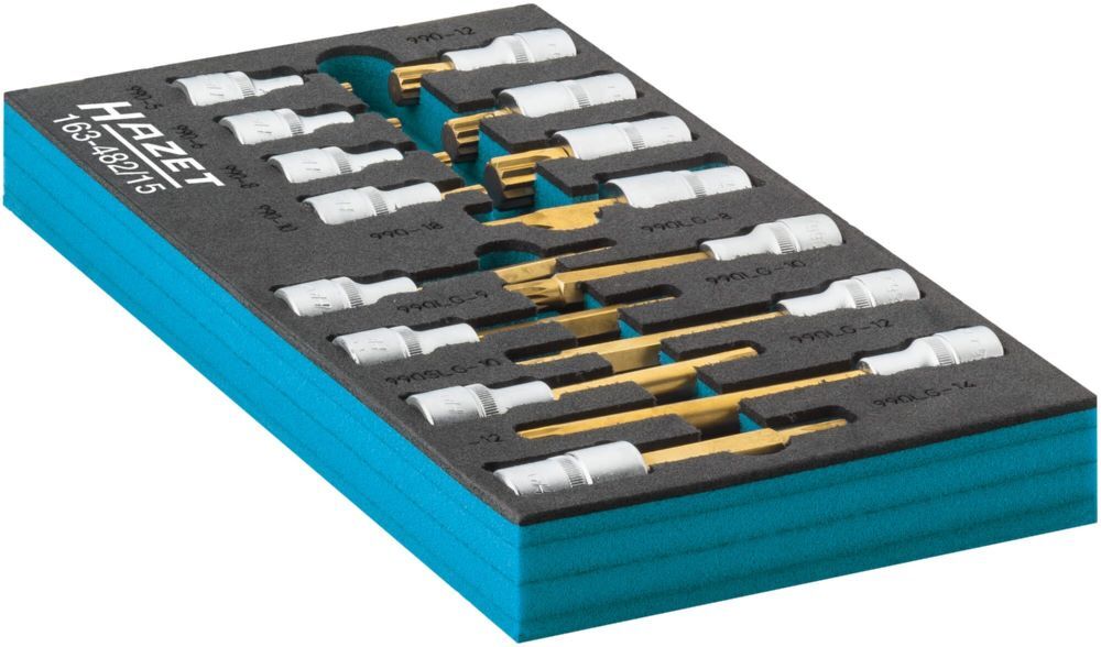 Hazet Schraubendreher Steckschlüsseleinsatz Satz XZN 163-482/15 1/2 Zoll M5-M12 Produktbild Hazet Schraubendreher Steckschlüsseleinsatz Satz XZN 163-482/15 1/2 Zoll M5-M12 bild 3