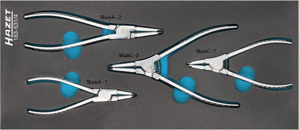Hazet Sicherungsringzangen Satz 163-531/4 4 teilig Produktbild Hazet Sicherungsringzangen Satz 163-531/4 4 teilig