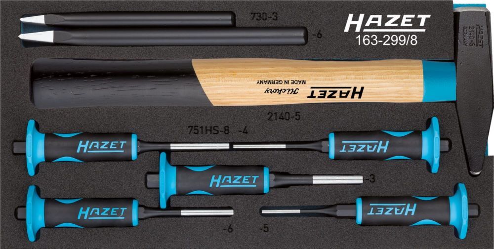 Hazet Splinttreiber Satz 163-299/8 Außen Doppelsechskant mit 8 Teilen Produktbild Hazet Splinttreiber Satz 163-299/8 Außen Doppelsechskant mit 8 Teilen