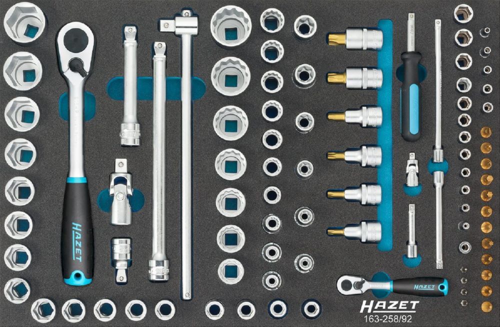 Hazet Steckschlüssel Satz 163-258/92 3-32 E4-E20 PH1-PH2 T6-T60 Produktbild Hazet Steckschlüssel Satz 163-258/92 3-32 E4-E20 PH1-PH2 T6-T60