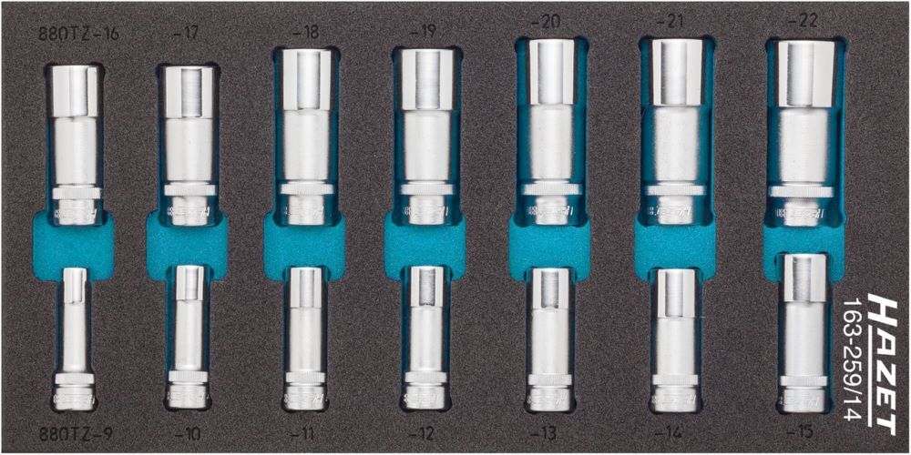 Hazet Steckschlüssel Satz 163-259/14 mit 3/8 Zoll 9-22 Produktbild Hazet Steckschlüssel Satz 163-259/14 mit 3/8 Zoll 9-22 bild 1