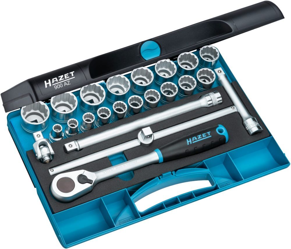 Hazet Steckschlüssel Satz 900AZ 1/2 Zoll Vierkant Außen Doppelsechskant 3/8-1 1/4 Produktbild Hazet Steckschlüssel Satz 900AZ 1/2 Zoll Vierkant Außen Doppelsechskant 3/8-1 1/4