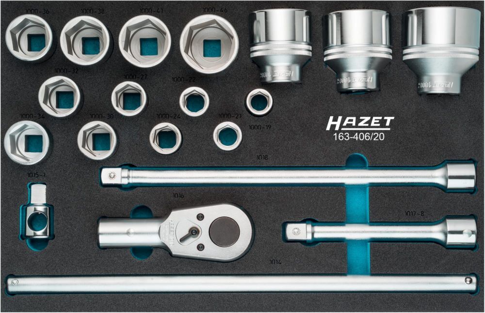 Hazet Steckschlüssel Satz 163-406/20 mit 3/4 Zoll Vierkant 19-60 Produktbild Hazet Steckschlüssel Satz 163-406/20 mit 3/4 Zoll Vierkant 19-60