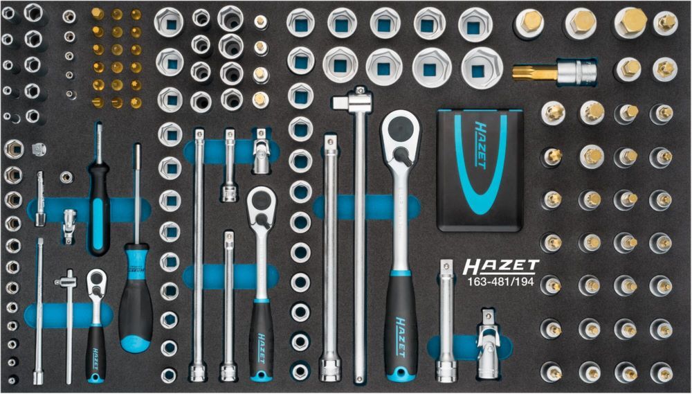 Hazet Steckschlüssel Satz 163-481/194 Vierkant Sechskant Schlitz Torx