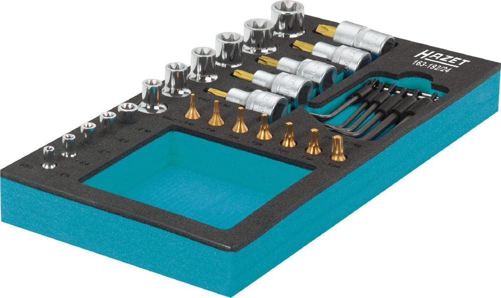Hazet Steckschlüsseleinsatz Satz 1/2 Zoll 1/4 Zoll Profile Ordnungssystem 342 x 172 mm Produktbild Hazet Steckschlüsseleinsatz Satz 1/2 Zoll 1/4 Zoll Profile Ordnungssystem 342 x 172 mm bild 4