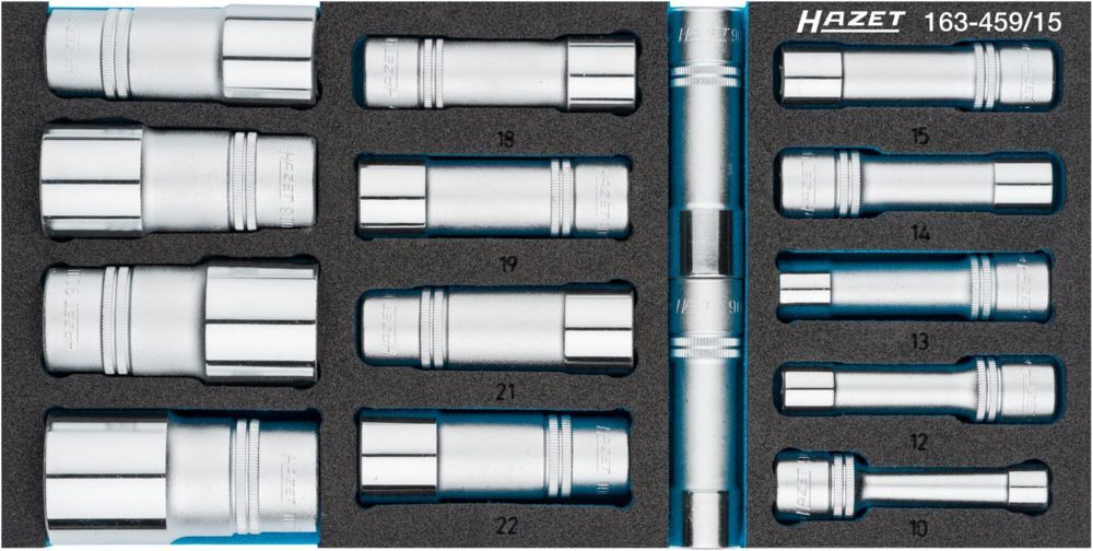 Hazet Steckschlüsseleinsatz Satz 163-459/15 Vierkant Außen Sechskant 10-32 Produktbild Hazet Steckschlüsseleinsatz Satz 163-459/15 Vierkant Außen Sechskant 10-32
