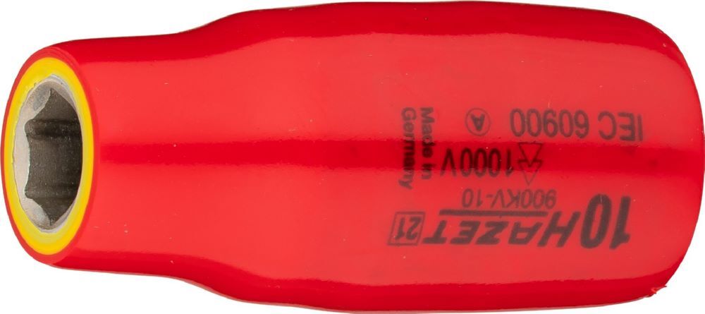 Produktbild Hazet Steckschlüsseleinsatz schutzisoliert 900KV-10 1/2 Zoll 12,5 mm Vierkant SW 10 mm