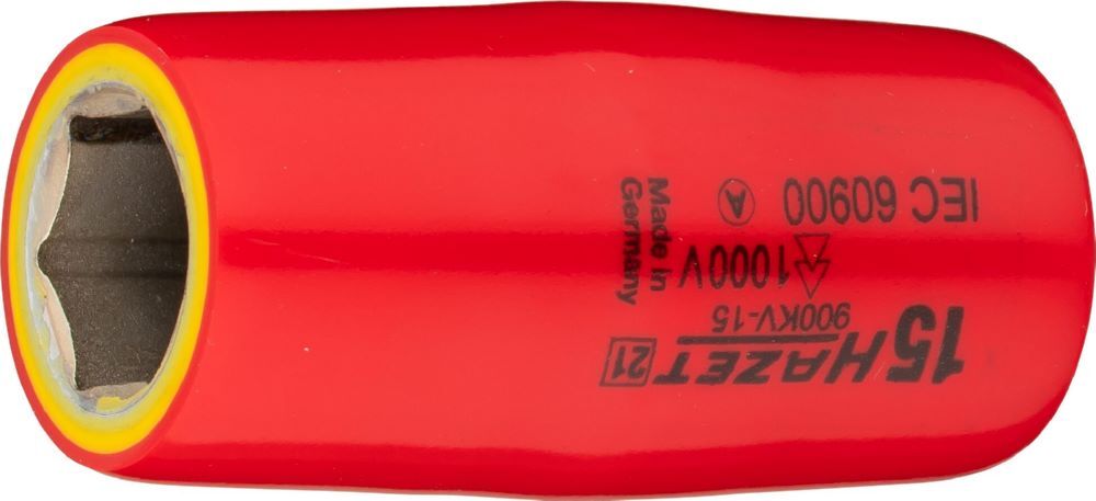 Produktbild Hazet Steckschlüsseleinsatz schutzisoliert 900KV-15 1/2 Zoll Sechskant SW 15 mm