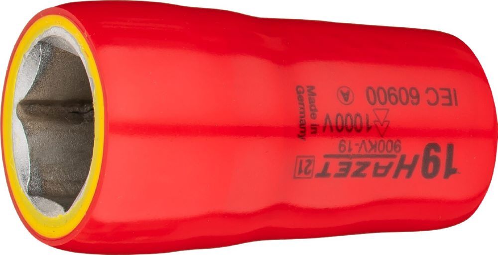 Produktbild Hazet Steckschlüsseleinsatz schutzisoliert 900KV-19 1/2 Zoll 12,5 mm SW 19 mm
