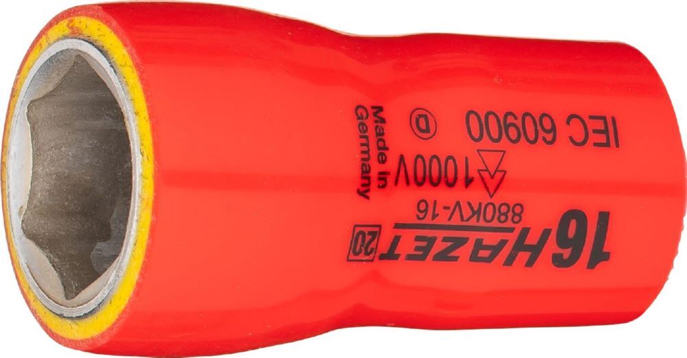 Produktbild Hazet Steckschlüsseleinsatz schutzisoliert 880KV-16 3/8 Zoll (10 mm) Vierkant SW 16 mm