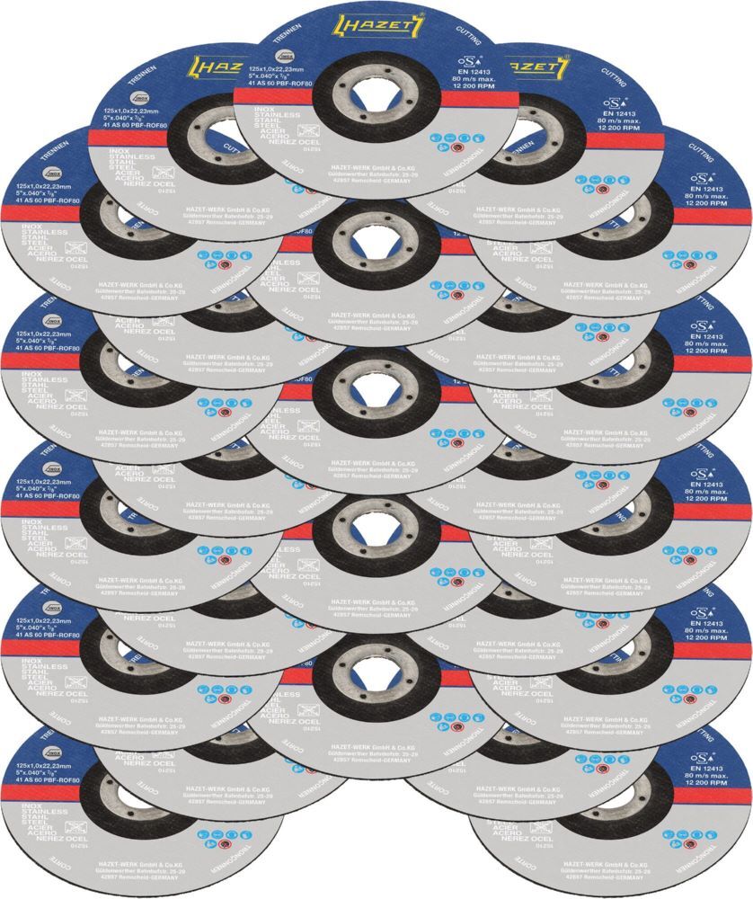Produktbild Hazet Trennscheiben Satz 125 x 1 x 22,23 mm 9233-010/25 25 teilig