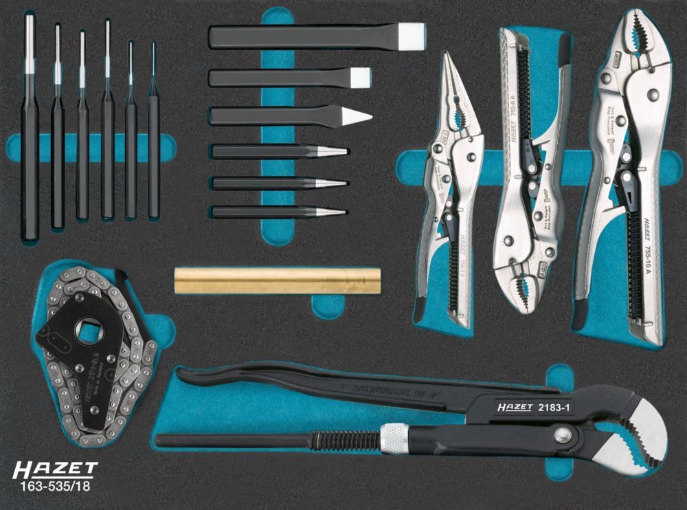 Hazet Universal Satz Werkzeuge 163-535/18 18 teilig Produktbild Hazet Universal Satz Werkzeuge 163-535/18 18 teilig