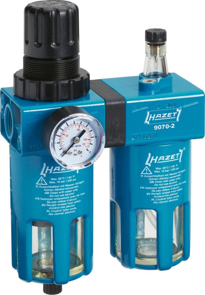 Hazet Wartungseinheit 9070-2 mit Druckanzeige 0-16 bar Produktbild Hazet Wartungseinheit 9070-2 mit Druckanzeige 0-16 bar