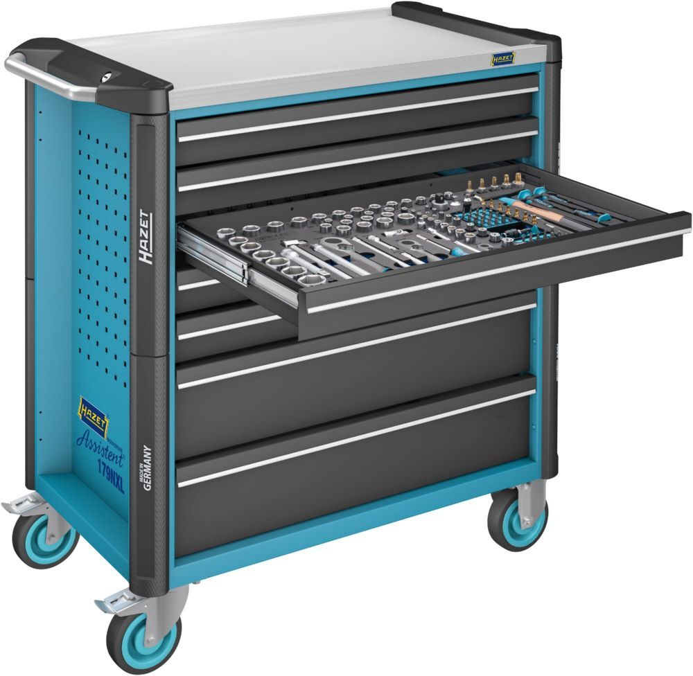 Hazet Werkstattwagen Assistent 179NXL mit Edelstahl Arbeitsfläche 959 x 518 x 1020 mm Produktbild Hazet Werkstattwagen Assistent 179NXL mit Edelstahl Arbeitsfläche 959 x 518 x 1020 mm bild 8