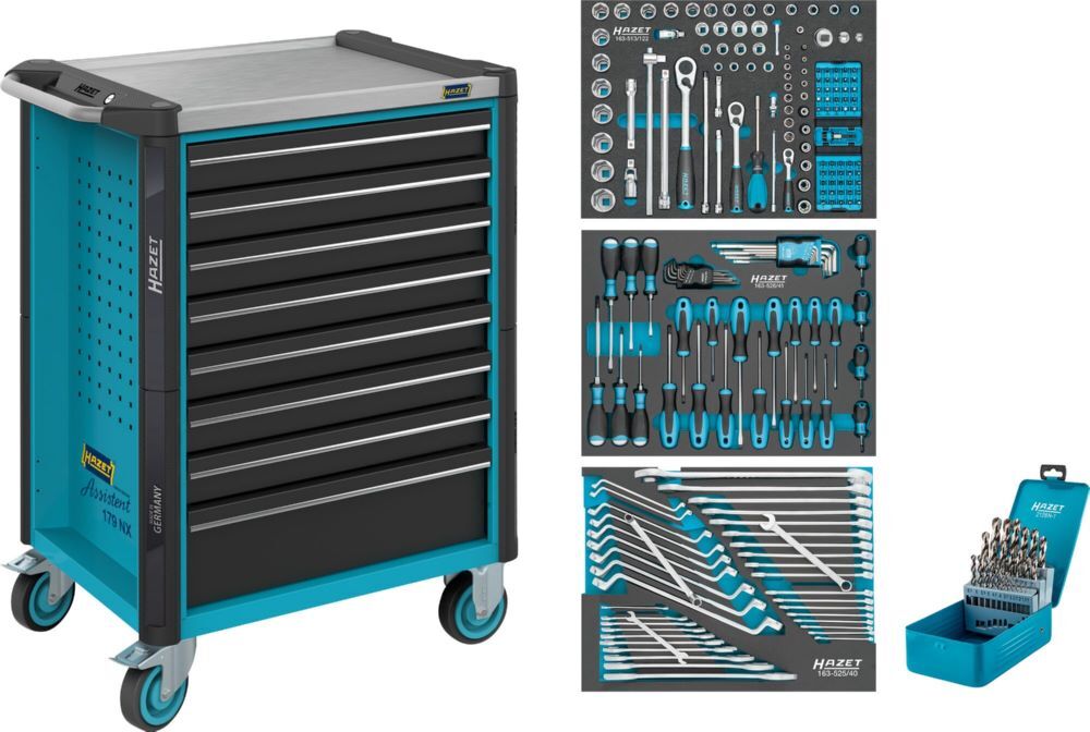 Hazet Werkstattwagen Assistent 179NX Sortiment 228 Teile L 785 x B 518 x H 1020 mm Produktbild Hazet Werkstattwagen Assistent 179NX Sortiment 228 Teile L 785 x B 518 x H 1020 mm