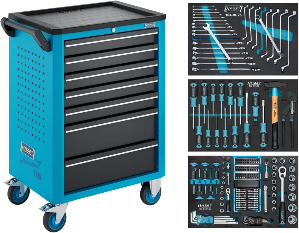 Hazet Werkstattwagen Assistent fahrbar 176N-7 Sortiment 193 teilig 500 x 780 x 1018 mm Produktbild Hazet Werkstattwagen Assistent fahrbar 176N-7 Sortiment 193 teilig 500 x 780 x 1018 mm bild 4