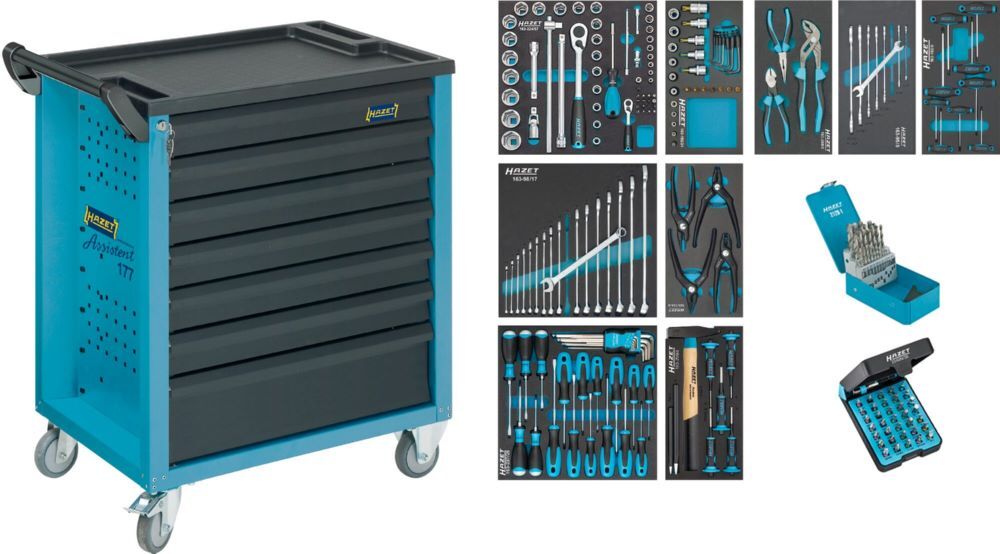 Hazet Werkstattwagen Assistent 177 fahrbar mit Sortiment 217 teilig 498 x 780 x 915 mm Produktbild Hazet Werkstattwagen Assistent 177 fahrbar mit Sortiment 217 teilig 498 x 780 x 915 mm bild 8