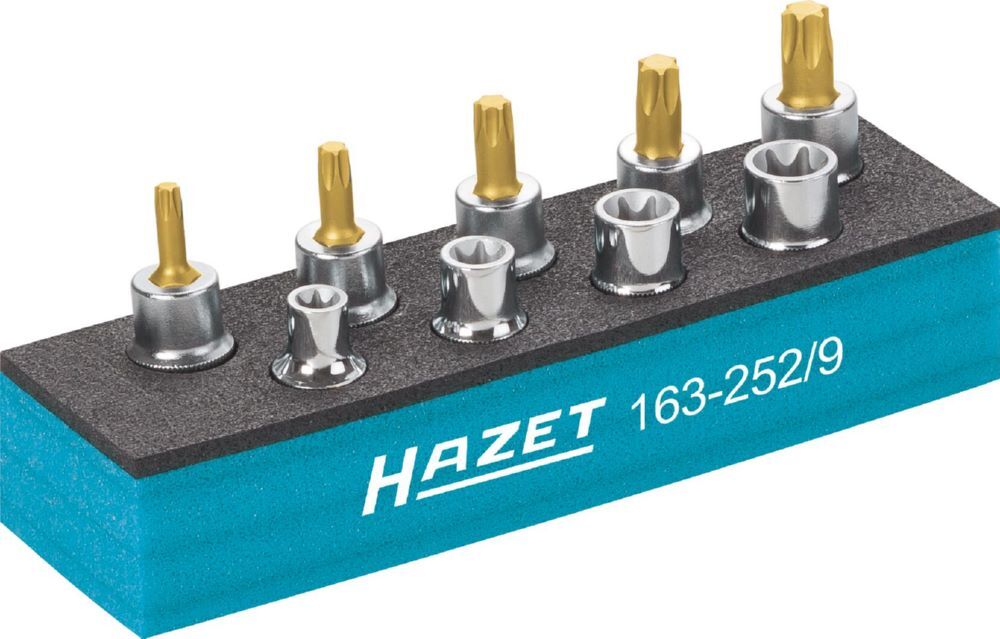 Hazet Werkzeug Satz 3/8 Zoll 163-252/9 Vierkant Außen Torx Produktbild Hazet Werkzeug Satz 3/8 Zoll 163-252/9 Vierkant Außen Torx