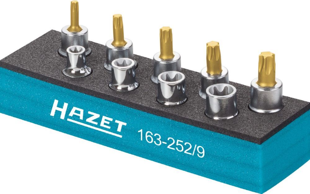 Hazet Werkzeug Satz 3/8 Zoll 163-252/9 Vierkant Außen Torx Produktbild Hazet Werkzeug Satz 3/8 Zoll 163-252/9 Vierkant Außen Torx bild 3