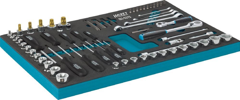 Hazet Werkzeug Satz 163-53/75 mit Vierkant Sechskant Torx 75 teilig Produktbild Hazet Werkzeug Satz 163-53/75 mit Vierkant Sechskant Torx 75 teilig bild 2