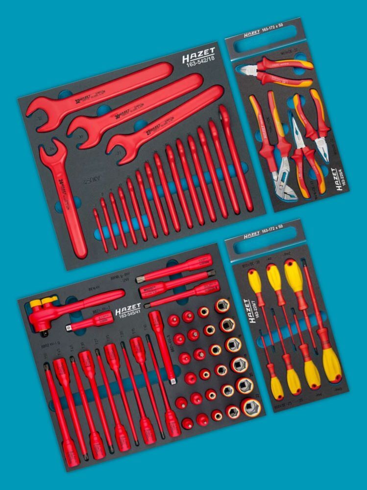 Hazet Werkzeugsortiment schutzisoliert 0-179/70KV PH1-PH3 6-3 70 teilig Produktbild Hazet Werkzeugsortiment schutzisoliert 0-179/70KV PH1-PH3 6-3 70 teilig