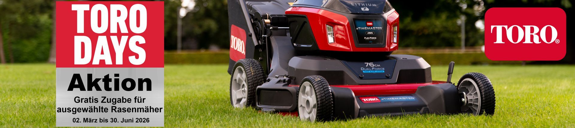 Grafik Toro Rasenmäher Hersteller Bammer Toro Days 2026