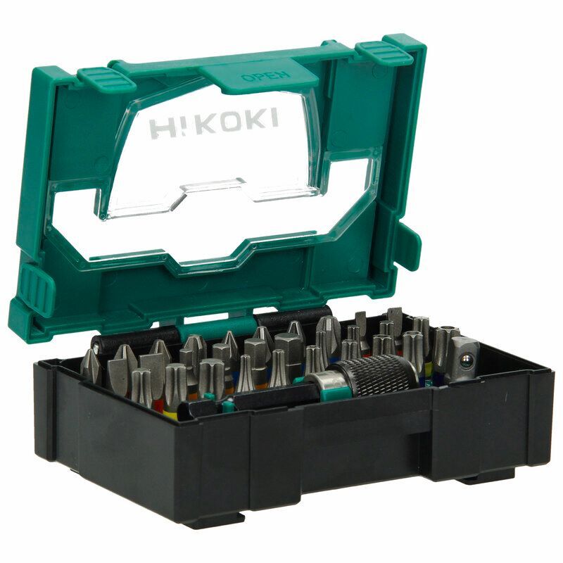 Produktbild Hikoki Bit Box 1/4 Zoll 25 mm mit magnetischem Bithalter Größe I 32 teilig