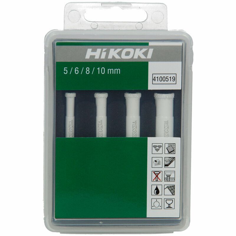 Produktbild Diamantbohrkrone Set 5 6 8 10 mm Schaft 10 mm 4 teilig bild 2