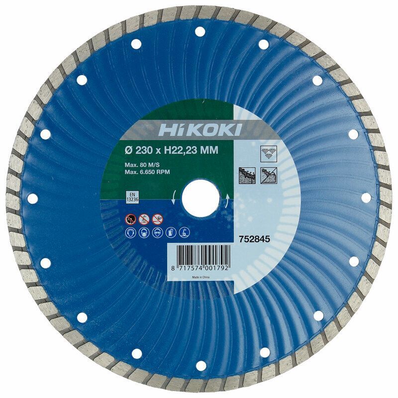 Produktbild Diamanttrennscheibe 230 x 22,2 x 6 mm Turbo für Winkelschleifer bild 2