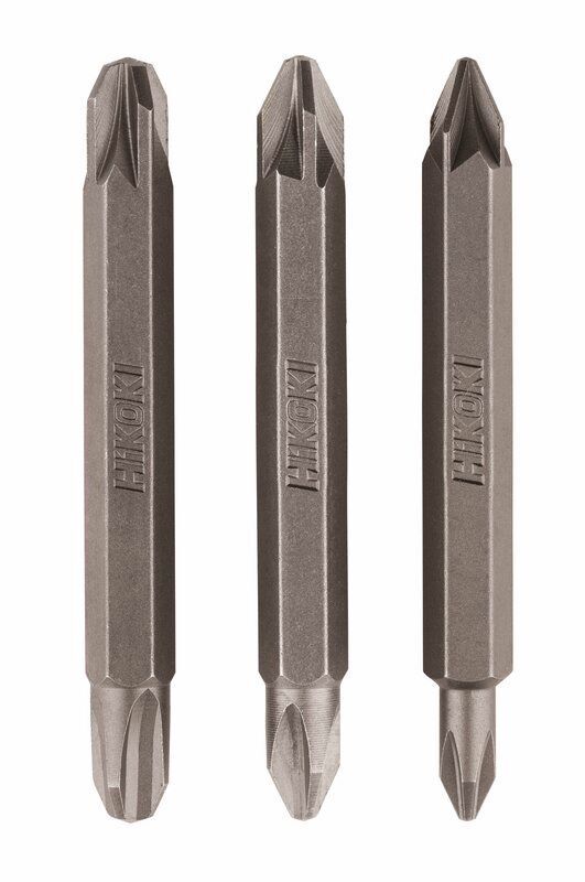 Produktbild Hikoki 3 Doppelbit 1/4 Zoll Phillips Pozidrive PH1 PZ1 PH2 PZ2 PH3 PZ3 60 mm