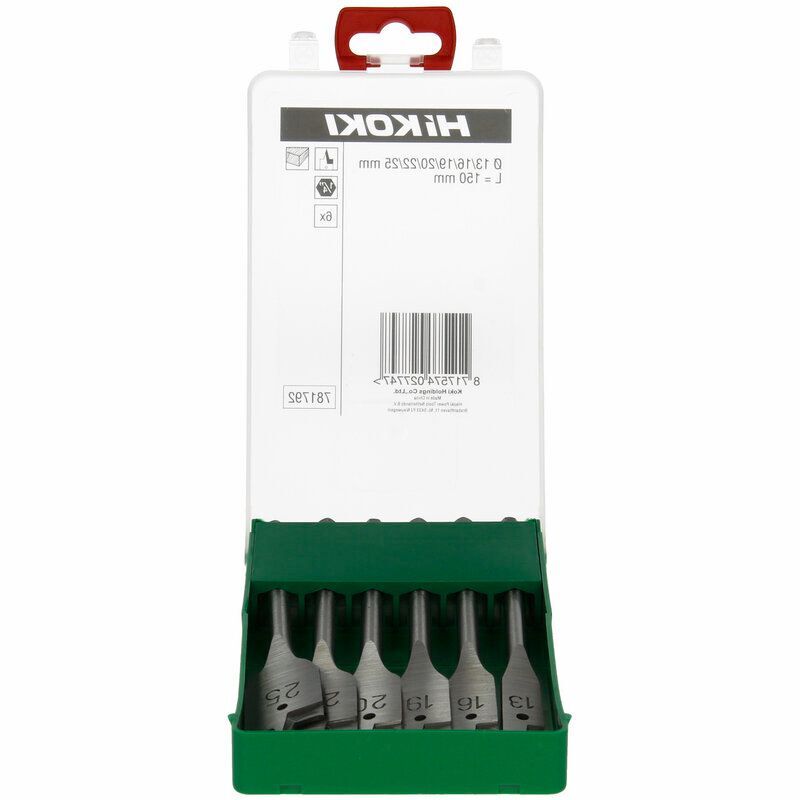 Produktbild Flachholzbohrer Set 13 16 19 20 22 25 x 150 mm Sechskant 1/4 Zoll 6 teilig bild 2