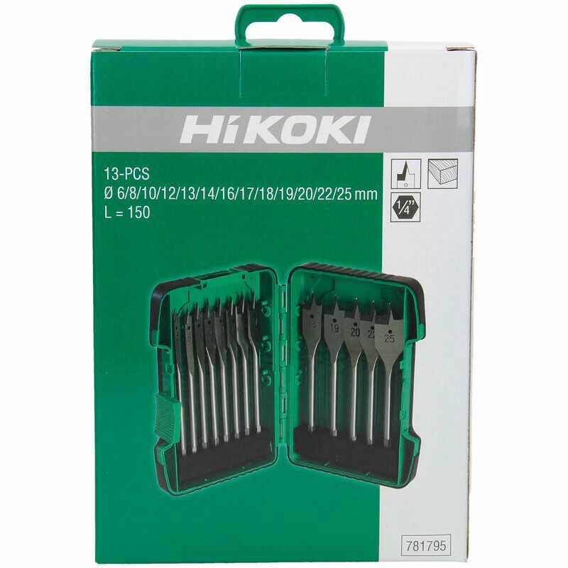 Produktbild Flachholzbohrer Set 6 8 10 12 13 14 16 17 18 19 20 22 25 x 150 mm 13 teilig bild 5