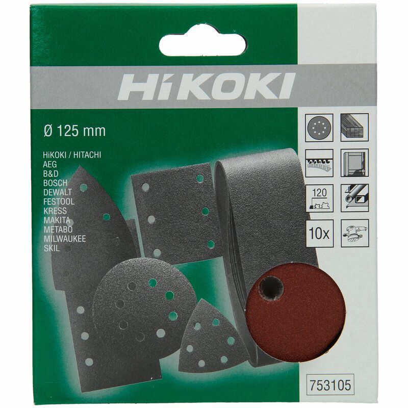 Produktbild 10 Haftschleifblätter 125mm P120, Rot bild 2