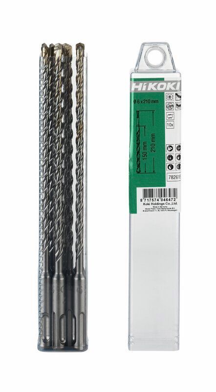 Produktbild Hikoki 10 HM Hammerbohrer SDS Plus 2 Schneider 6 x 150 mm 210 mm