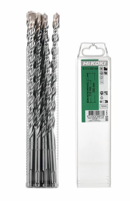 Produktbild Hikoki 10 HM Hammerbohrer SDS Plus 2 Schneider 12 x 210 mm 260 mm