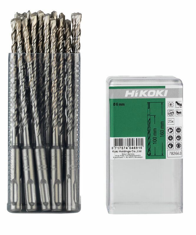 Produktbild Hikoki 25 HM Hammerbohrer SDS Plus 2 Schneider 6 x 100 mm 160 mm