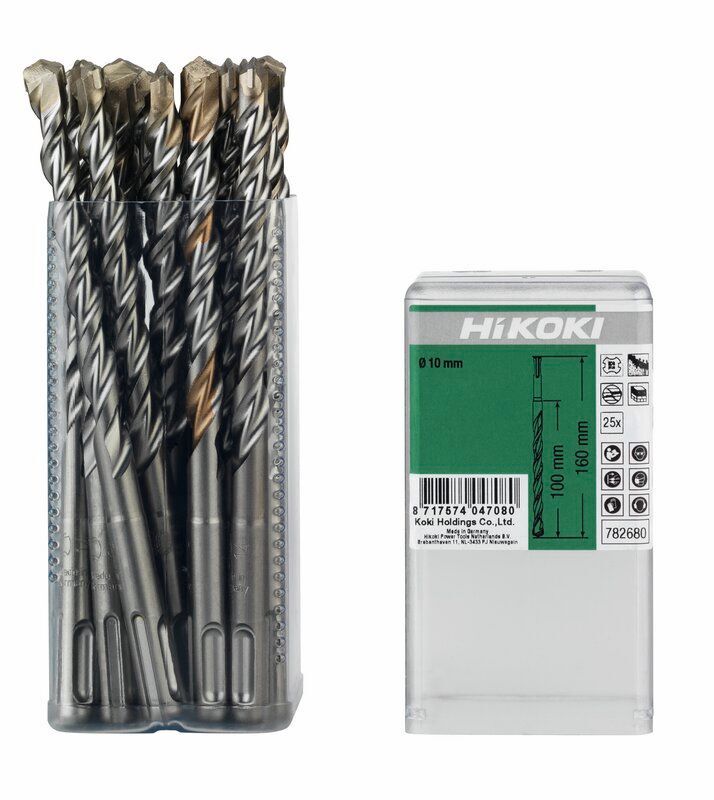 Produktbild Hikoki 25 HM Hammerbohrer SDS Plus 2 Schneider 10 x 100 mm 160 mm