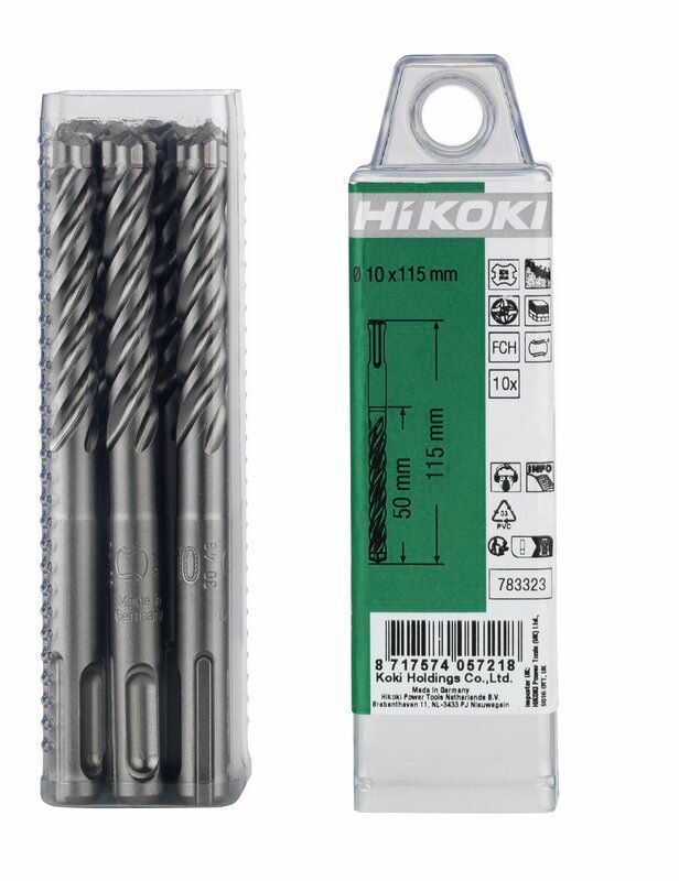 Produktbild Hikoki 10 Hammerbohrer SDS Plus 4 Schneider 10 x 50 mm 115 mm