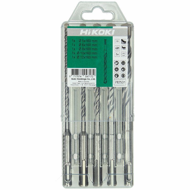 Produktbild Hikoki HM Hammerbohrerset SDS Plus 5 6 8 10 12 x 160 mm