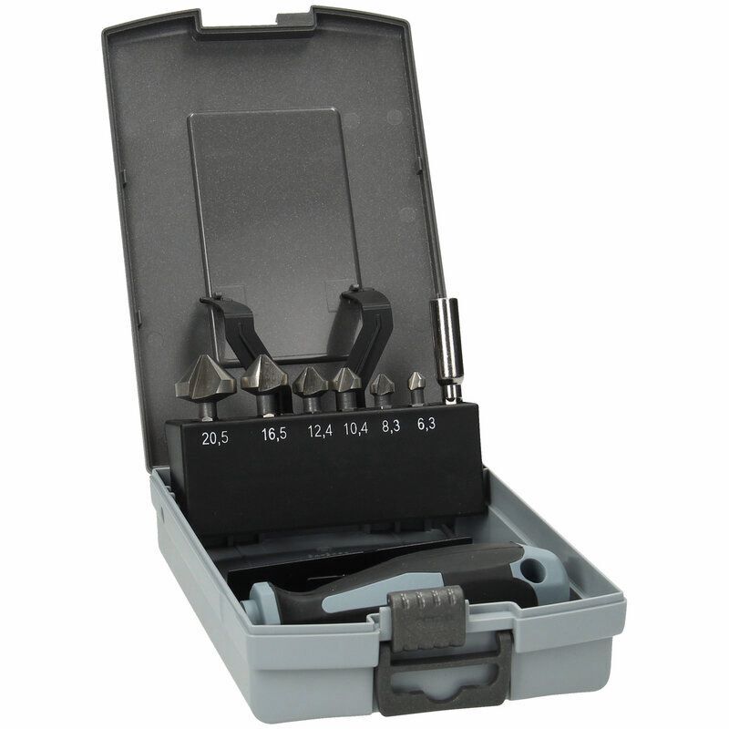 Produktbild Hikoki Kegel und Entgratsenker Sechskant 1/4 Zoll Set 8 teilig