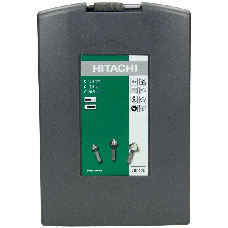 Produktbild Hikoki Kegel und Entgratsenker 12,4 mm 1/4 Zoll Set 5 teilig