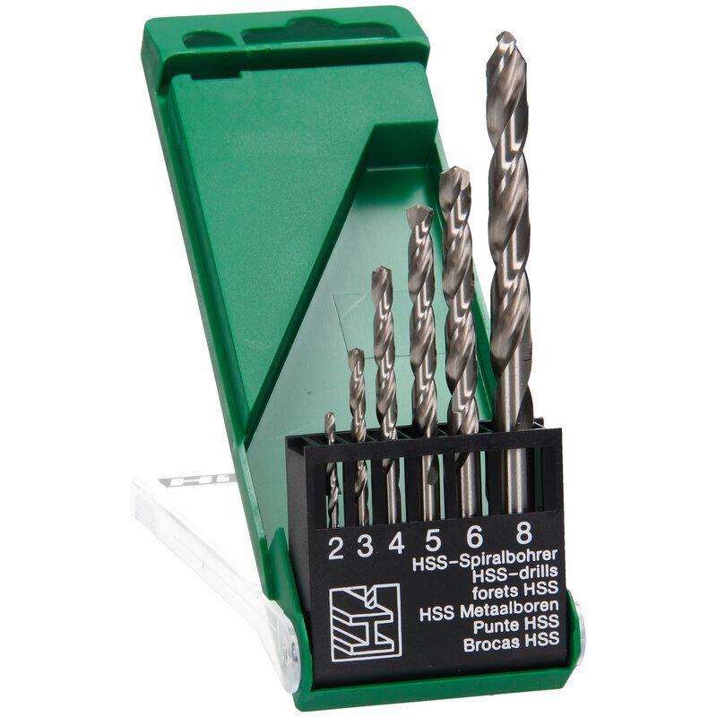 Produktbild Metallbohrer Set HSS G DIN 338 2 3 4 5 6 8 mm geteilte Spitze bild 5