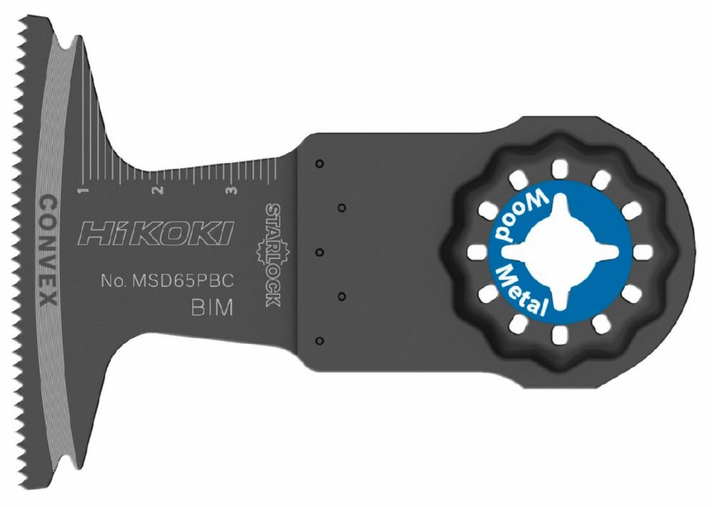 Produktbild Hikoki Multitool Sägeblatt Schnitt 40 mm Holz Metall BIM Starlock MSD65PBC