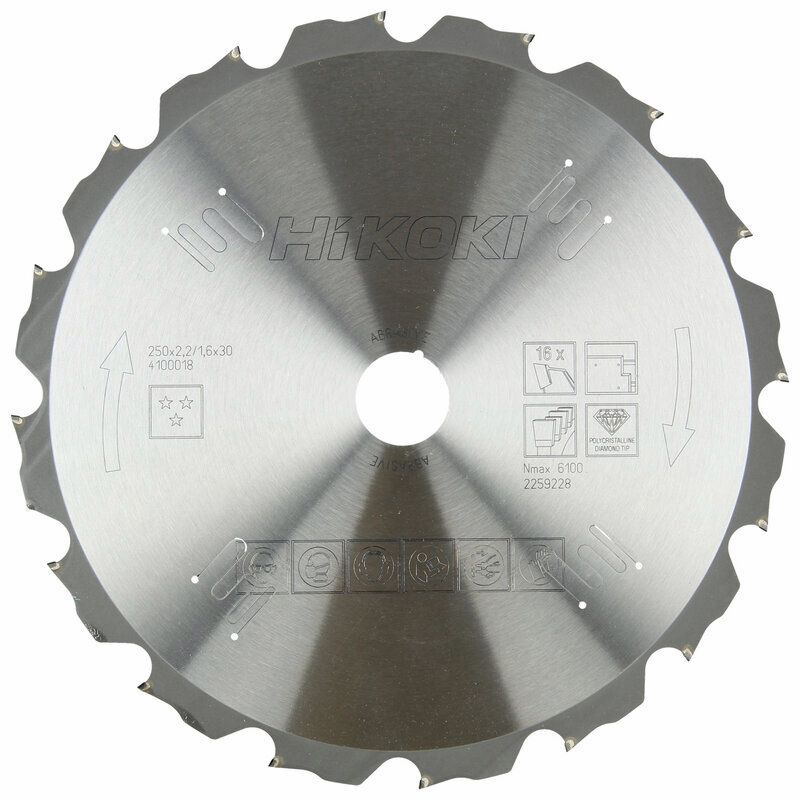 Produktbild Hikoki PCD Kreissägeblatt Abrasiv 250 x 30 Z16 Flachzahn