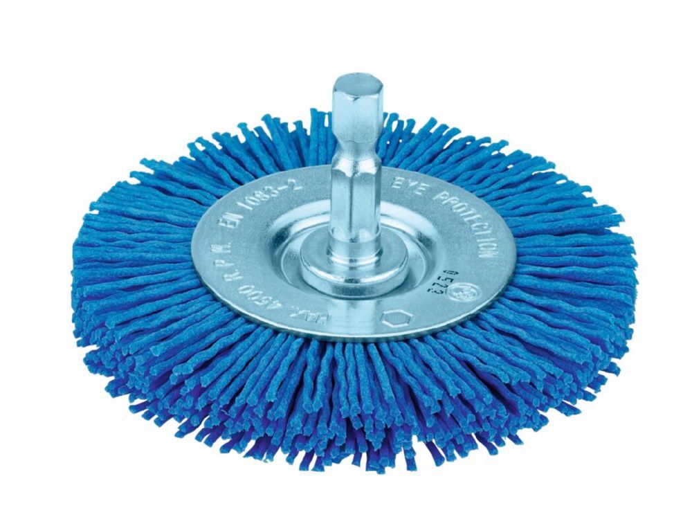 Produktbild Hikoki Stahldraht Rundbürste 75 x 0,3 mm 1/4 Zoll HEX grittyflex blue K 180