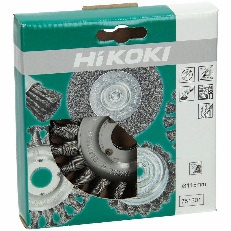 Produktbild Stahldraht Topfbürste 115 x 0,5 mm Schaft M14 gezopft bild 2