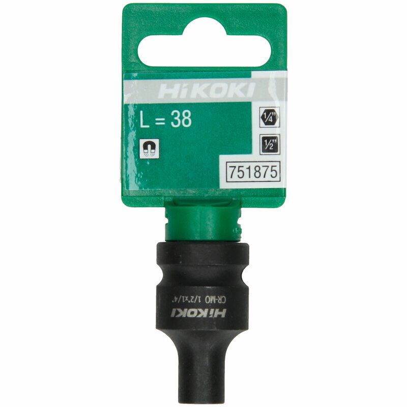 Produktbild Steckschlüssel Bit Adapter 1/2 Zoll auf 1/4 Zoll innen 38 mm magnetisch bild 2