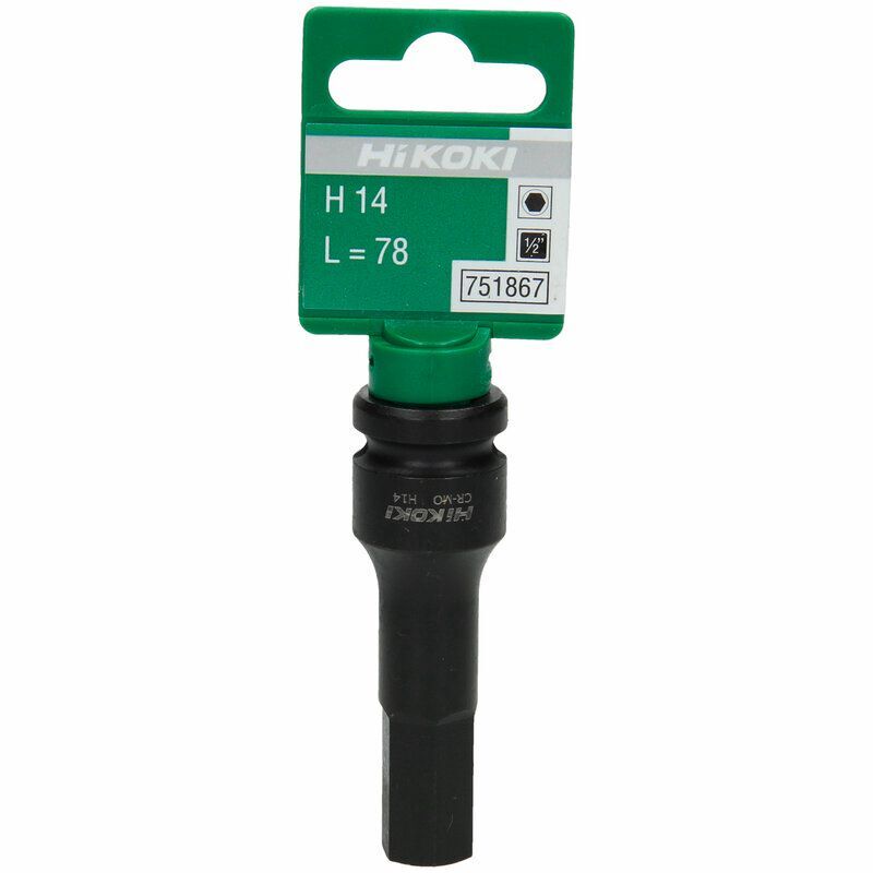 Produktbild Steckschlüssel Sechskant außen 14 x 78 mm 1/2 Zoll schlagfest bild 2